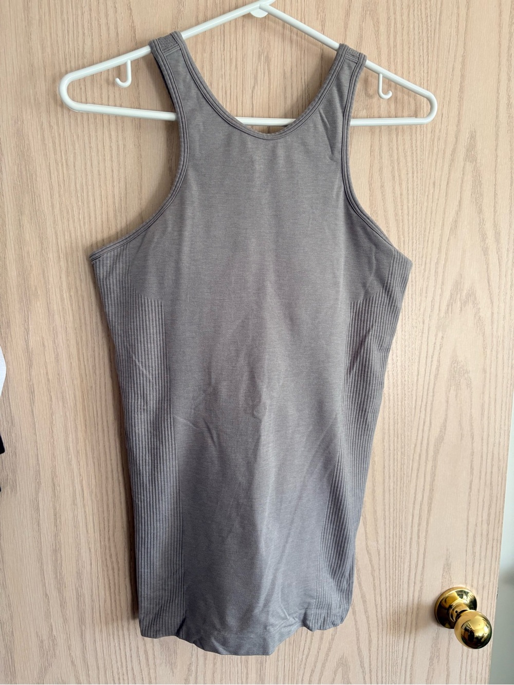 lululemon athletica Grey Ribbed Racerback Tank